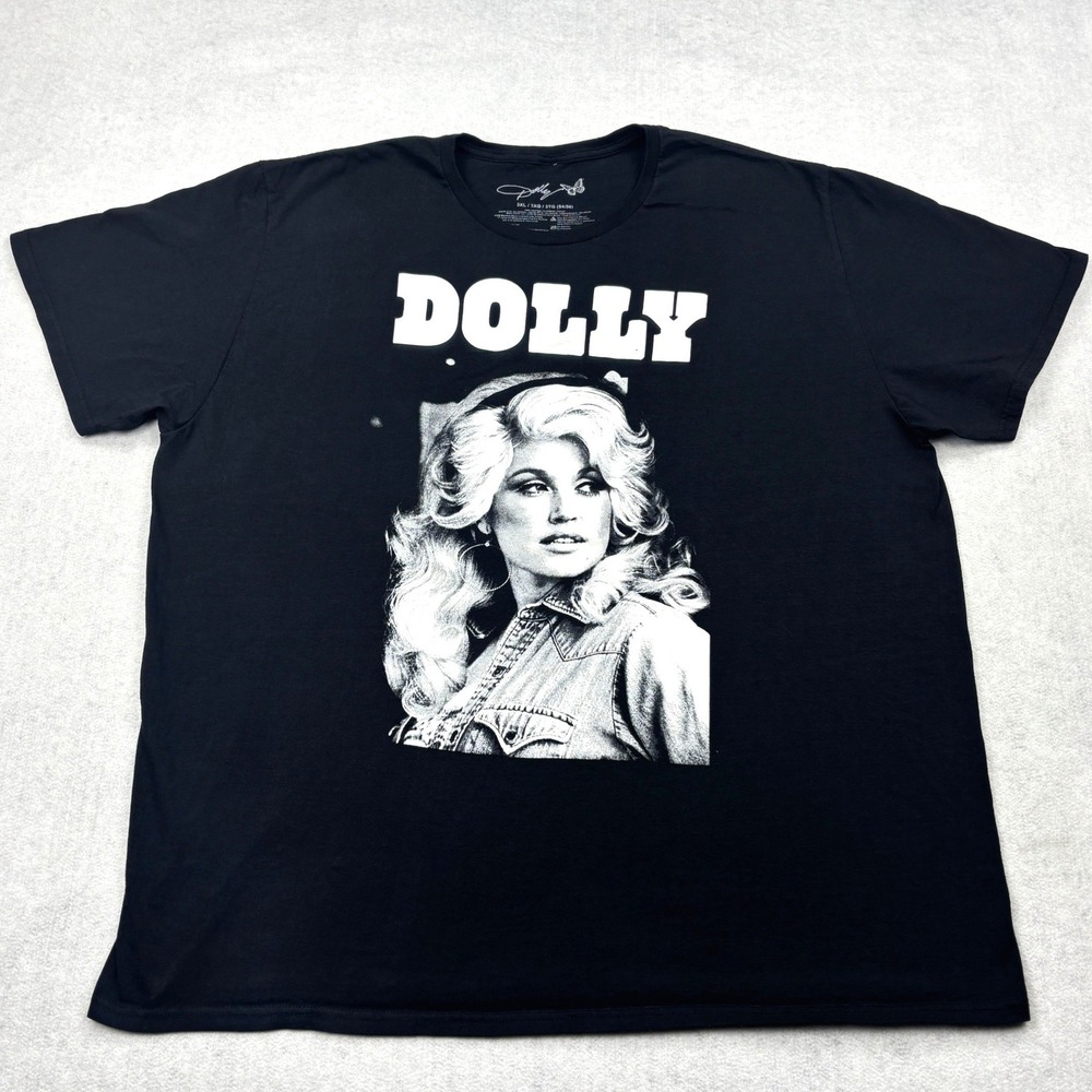 Dolly Parton Shirt Mens 3XL Black Country Music Graphic Tee Mad Engine WMT3147